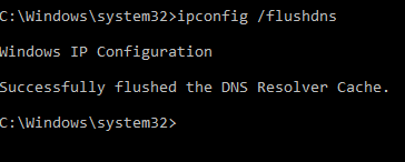 ipconfig /flushdns